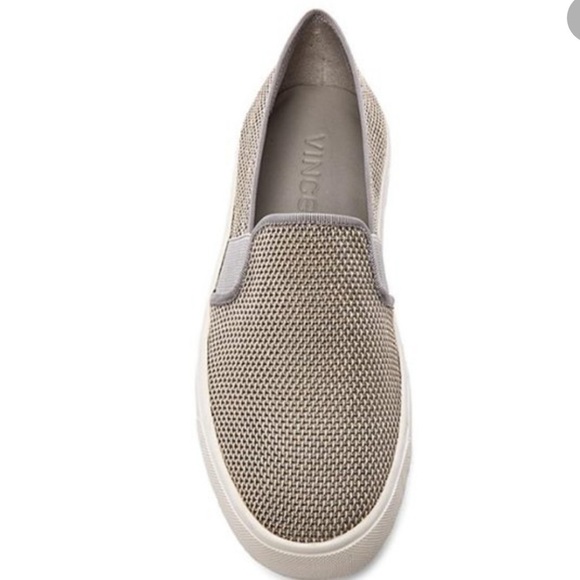 Vince Blair Woven Canvas Slip-On Oyster Gray Size 6 - Picture 1 of 9